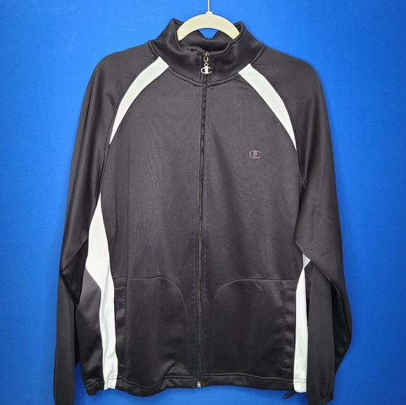 Champion black and white zip up - Picture 1 of 8